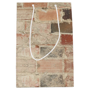 Rustieke unieke  oude baksteen natuurlijke textuur medium cadeauzakje