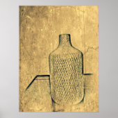 Rustieke vaas impressie warm cement poster (Voorkant)