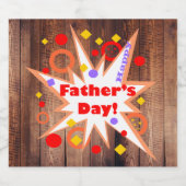 Rustieke Vaderdag Bier Etiket (Enkel label)