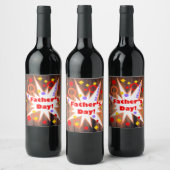 Rustieke Vaderdag Wijn Etiket (Flessen)