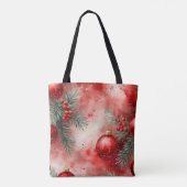 Rustieke vakantie Waterverf Canvas tas (Achterkant)