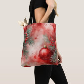 Rustieke vakantie Waterverf Canvas tas (Dichtbij)