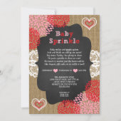 Rustieke Valentijn baby sprinkle nodigt uit Kaart (Voorkant)