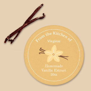 Rustieke Vanille Extract Label Sticker