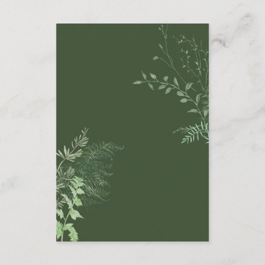 Rustieke varen groen gebladerte smaragd groen Deta Informatiekaartje (Achterkant)