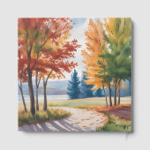 Rustieke verandering van de bladeren bruiloft gastenboek (Achterkant)