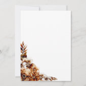 Rustieke verbrande Sinaasappel Bloemen bruiloft re Kaart (Achterkant)