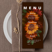 rustieke verbrande Sinaasappel bloemenbruiloft Menu