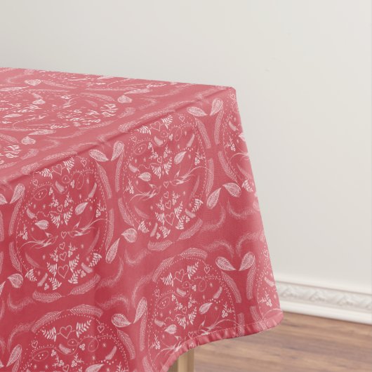 Rustieke veren Tortelduifjes Pattern Cottage Lodge Tafelkleed (Voorbeeld)
