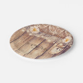 Rustieke verlichte metseljars Margrieten & Kant Tr Papieren Bordje (Gekanteld)