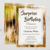 Rustieke verrassingsuitnodiging voor 60e verjaarda kaart (Voorkant / Achterkant)