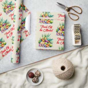 Rustieke Verse Fruit Bruidsdouche Van De Markt Cadeaupapier