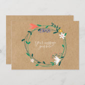 Rustieke Verse Lente Bloemenslingers Bedankkaart (Voorkant / Achterkant)