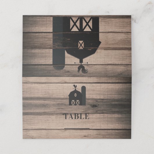 Rustieke Verweerde Houten Zwarte Schuur Trouwtafel (Buitenkant ongevouwen)