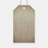 Rustieke vetplanten houten bruiloft cadeaulabel (Achterkant)