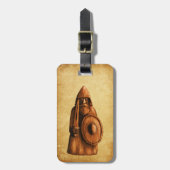 Rustieke Viking Bagagelabel (Voorkant verticaal)