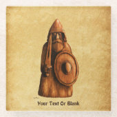 rustieke viking glazen onderzetter (Voorkant)