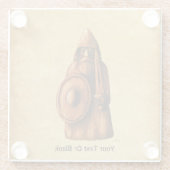 rustieke viking glazen onderzetter (Achterkant)