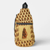 rustieke viking sling bag (Voorkant)