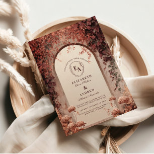 Rustieke Vineyard Archway Wedding Kaart