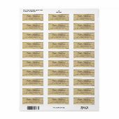 Rustieke vintage bruiloft retour adreslabels etiket (Full Sheet)