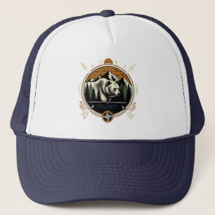 Rustieke, vintage buitensportliefhebber berenberg trucker pet