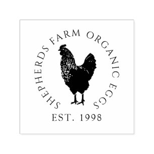 Rustieke Vintage Haan Schuur Hout Boerderij Logo Zelfinktende Stempel