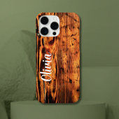 Rustieke Vintage Hout & Aangepaste Naam,Minimalist Case-Mate iPhone Case
