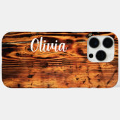 Rustieke Vintage Hout & Aangepaste Naam,Minimalist Case-Mate iPhone Case (Achterkant (horizontaal))