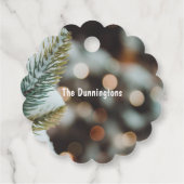 Rustieke vintage kerst bedankjes labels (Achterkant)