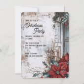 Rustieke Vintage Kerstdiner Party Kaart (Voorkant)