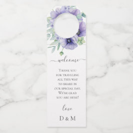 Rustieke Violet Zomer Wild Floral Wedding Flessenhanger