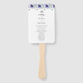 Rustieke Violet Zomer Wild Floral Wedding Handwaaier (Voorkant)