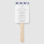 Rustieke Violet Zomer Wild Floral Wedding Handwaaier (Achterkant)
