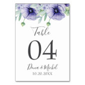 Rustieke Violet Zomer Wild Floral Wedding Kaart (Achterkant)