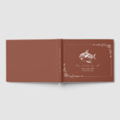 Rustieke vis terracotta strand bruiloft gastenboek (Volledig)