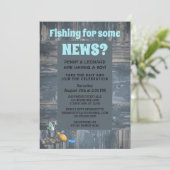 Rustieke Vissen Boy Baby Couples Douche Kaart (Staand voorkant)