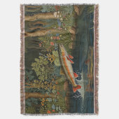 Rustieke visvangst vliegvissen deken (Voorkant Verticaal)