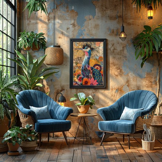 rustieke vogel bloemenquilt decoupage tissuepapier