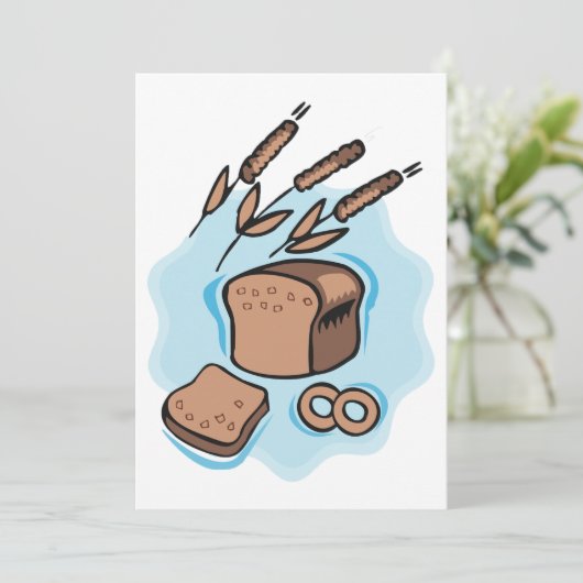 Rustieke volkoren brood boerderij eten kaart (Staand voorkant)