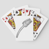 Rustieke  vork retro bestek pokerkaarten (Achterkant)