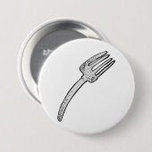 Rustieke  vork retro bestek ronde button 7,6 cm (Voorkant /achterkant)