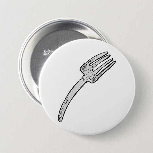 Rustieke  vork retro bestek ronde button 7,6 cm (Voorkant /achterkant)