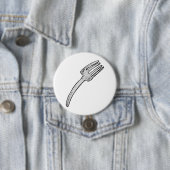 Rustieke  vork retro bestek ronde button 7,6 cm (In situ)