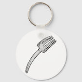 Rustieke vork retro bestek sleutelhanger (Achterkant)