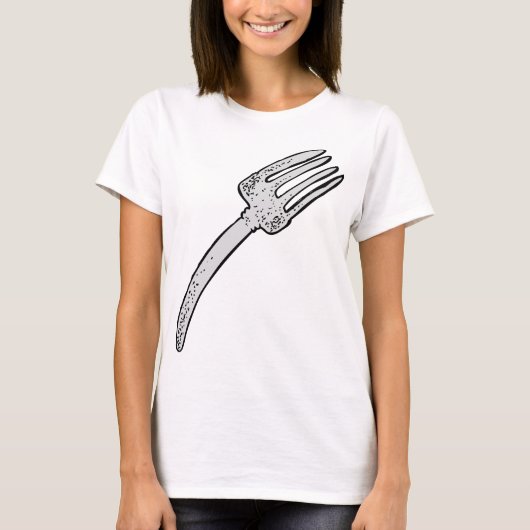 Rustieke vork retro bestek t-shirt (Voorkant)