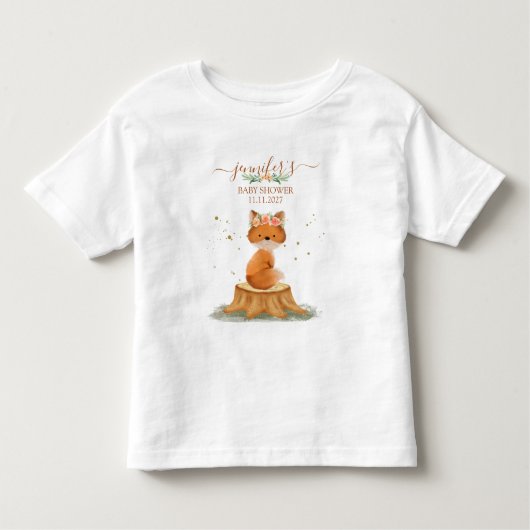 Rustieke Vos Babyfeest Kinder Shirts (Voorkant)