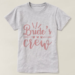 Rustieke vrijgezellenfeest Roze kalligrafie Bruids T-shirt
