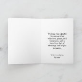 rustieke vrolijke kerst sneeuwman kaart (Binnen)