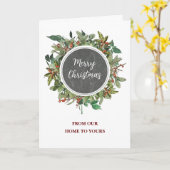 Rustieke vrolijke kerstvakantie kaart (Gele Bloem)